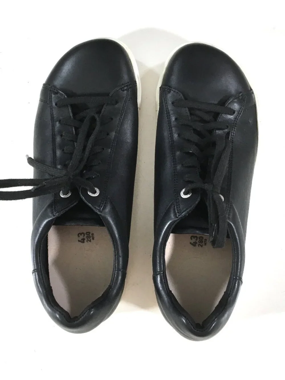 Birkenstock Bend Low Lace Up Sneakers EUR 43 US Mens Size 10 Black Leather